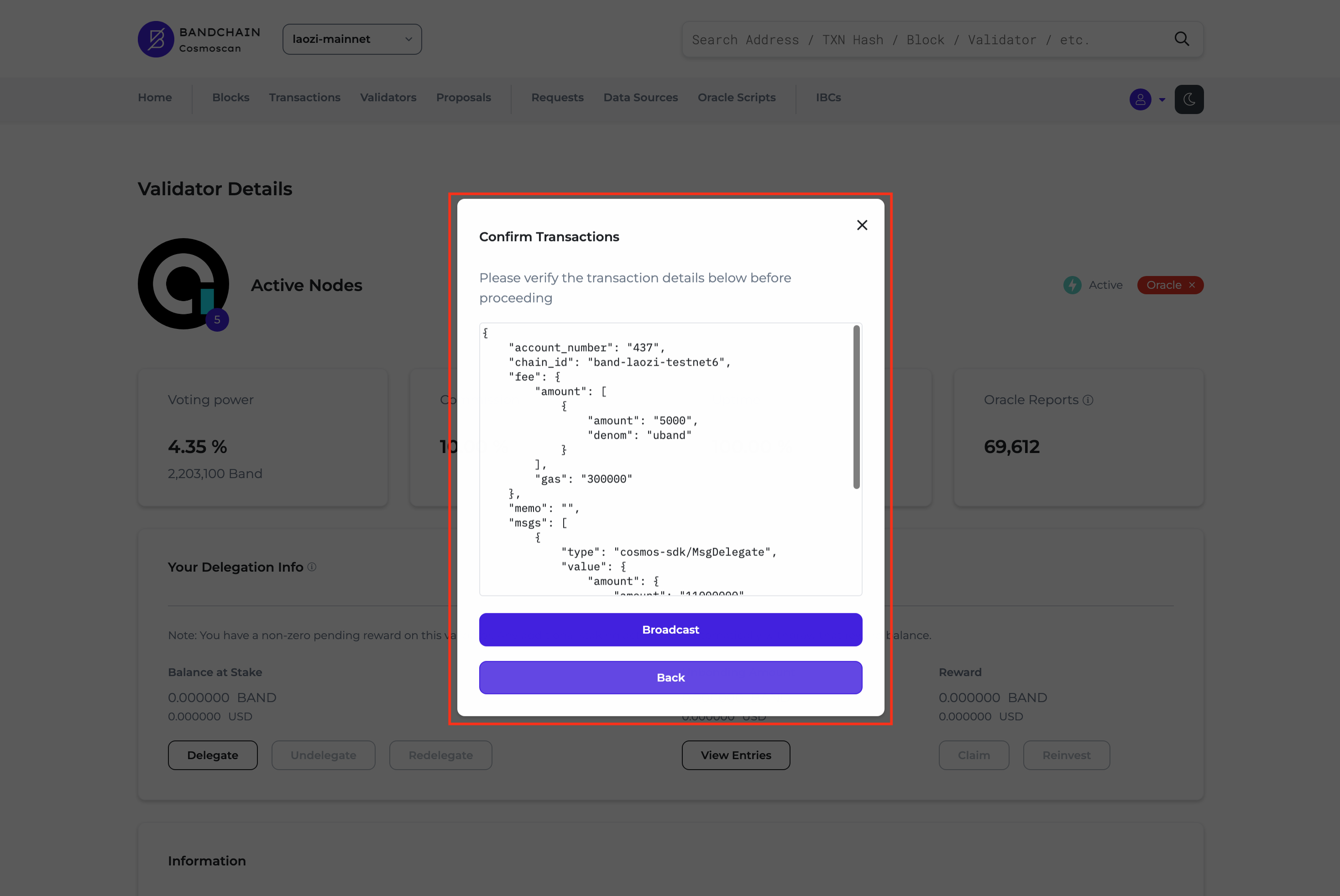 transaction details